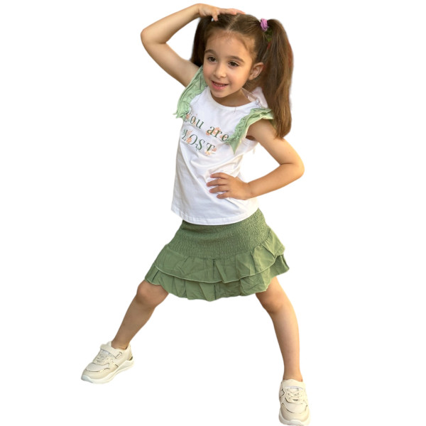CHILDREN'S T-SHIRT FOR GIRL MOHICANS KG-ND1810 WHITE