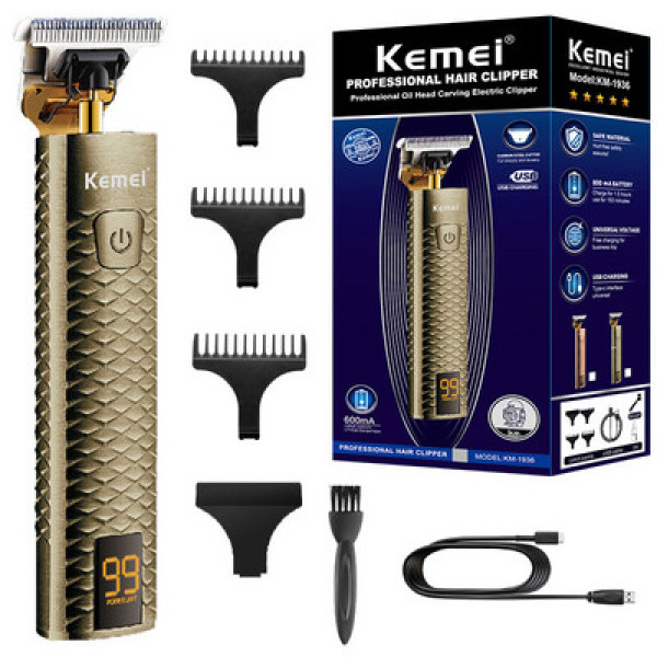 KEMEI PROFESSIONAL RECHARGEABLE SHAVER KM-1936 SILVER