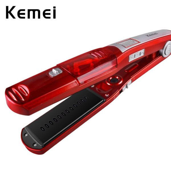 Πρέσα Μαλλιών με Ατμό και Κεραμικές Πλάκες Kemei KM-3011 Κόκκινο