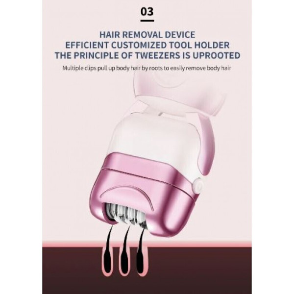 Kemei Epilator Hair Removal Set for Face, Body & Bikini KM-376 PURPLE