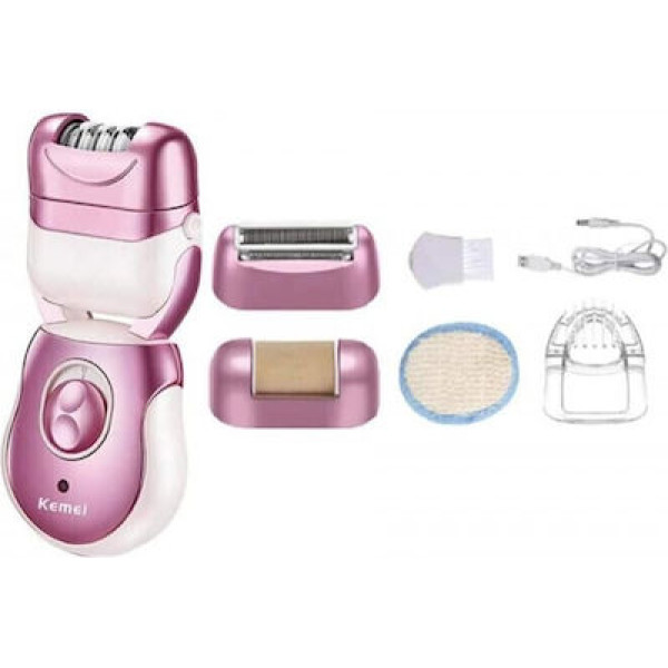 Kemei Epilator Hair Removal Set for Face, Body & Bikini KM-376 PURPLE