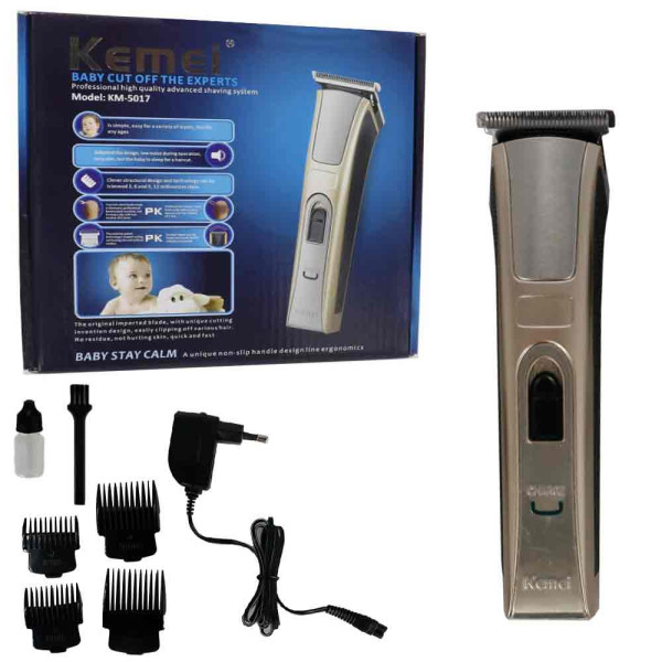 Επαναφορτιζόμενη Κουρευτική Μηχανή Kemei KM-5017 Χρυσό