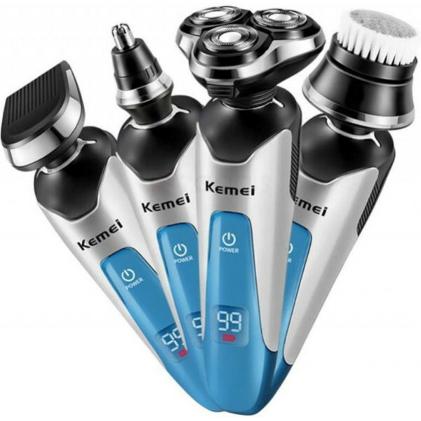 RECHARGEABLE SHAVER 4D 4 IN 1 KEMEI  KM-5390.SILVER