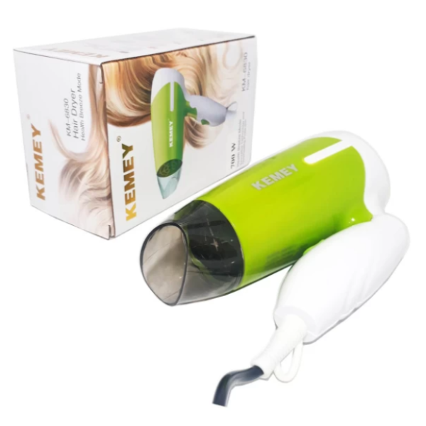 Kemei Folding Travel Hair Dryer 1200W KM-6830 Green