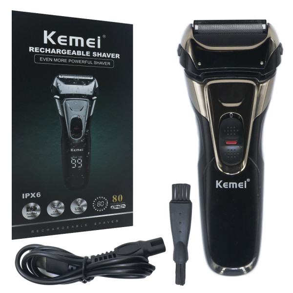 Επαναφορτιζόμενη Ξυριστική Μηχανή Προσώπου Kemei ΚΜ-8511 Μαύρο