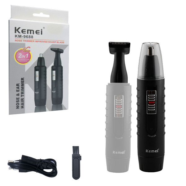 Επαναφορτιζόμενη Μηχανή Trimmer Kemei KM-9688 Μαύρο