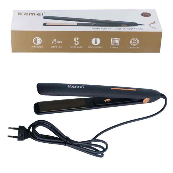 Πρέσα Μαλλιών με Κεραμικές Πλάκες Kemei KM-9831 Μαύρο