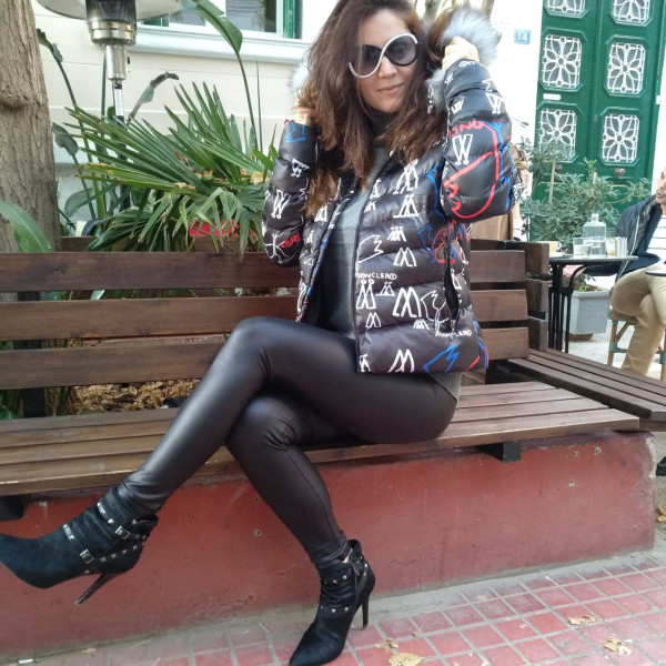 LEGGINGS LEATHER MOHICANS 00019 BLACK