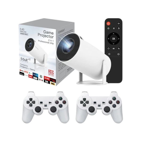 Κονσόλα Παιχνιδιών & Multimedia με Προτζέκτορα & 2 Χειριστήρια M300 MAX