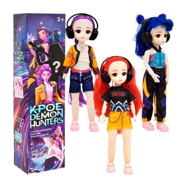 Κούκλα Φιγούρα Έκπληξη K-pop Demon Hunters Rumi 30cm με Φως και Ήχο + Αξεσουαρ BL8971