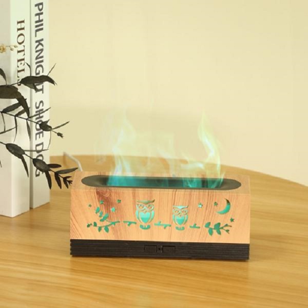 Συσκευή αρωματοθεραπείας Υπερήχων Diffuser - Φωτιστικό 10 χρωμάτων 60 ml 6W KP-6020B Καφέ