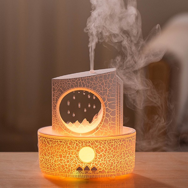 Συσκευή αρωματοθεραπείας ομίχλης σταγόνες βροχής 300 ml KP-6063 Λευκό/Μαύρο