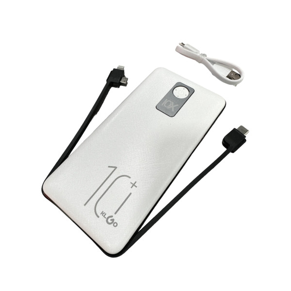 KLGO KP 90 POWER BANK 10000mAh με Θύρα USB-A KP-90 ΛΕΥΚΟ