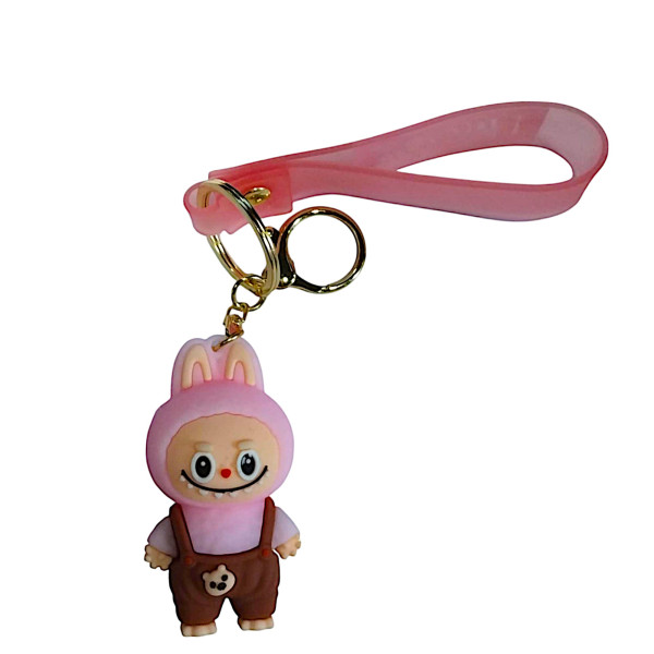 Κρεμαστό Μπρελόκ Labubu Από Pvc 4455-37 Καφέ Ροζ