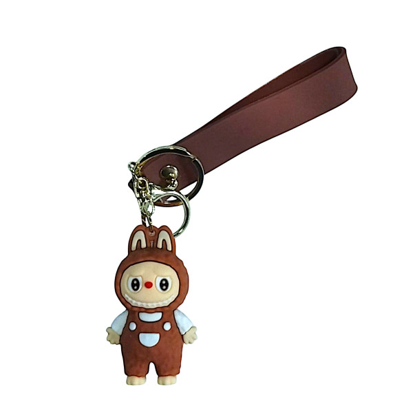 Κρεμαστό Μπρελόκ Labubu Από Pvc 6688-15 Καφέ