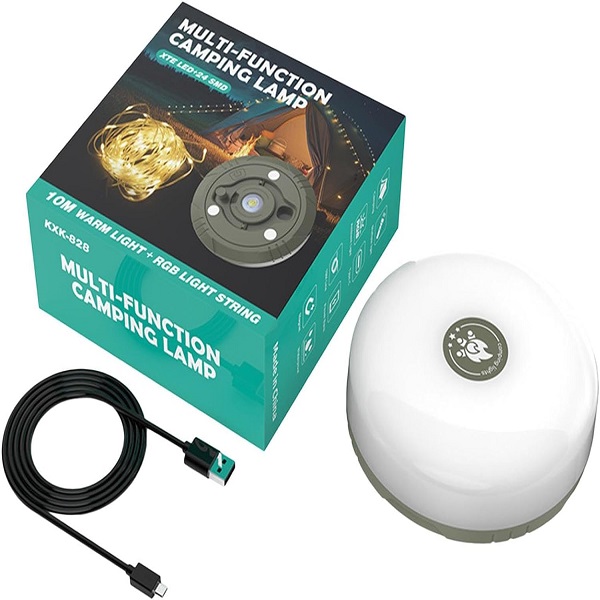 Φωτιστικό κάμπινγκ με φωτάκια 8.5μ 2 σε 1 KXK-828 Θερμό χρώμα