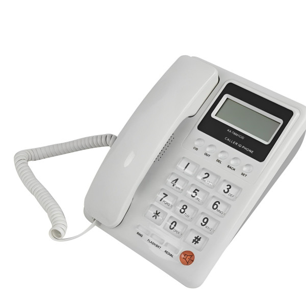 Ενσύρματο Τηλέφωνο Γραφείου Γόνδολα με Μεγάλη Οθόνη Pashaphone KX-T8001CID Λευκό