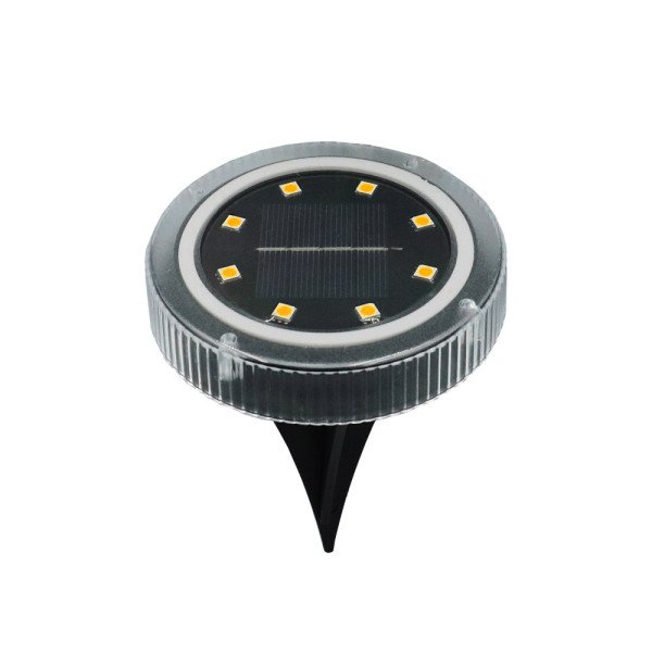 Ηλιακό Καρφωτό - Χωνευτό Φωτιστικό Κήπου IP65 με 8 LED SMD Θερμό Λευκό 6000K