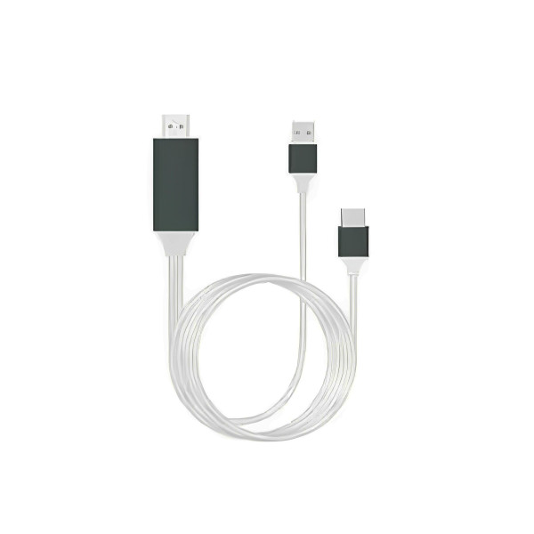 Καλώδιο Type-C σε HDMI 4K 2m με Τροφοδοσία USB L9H Λευκό