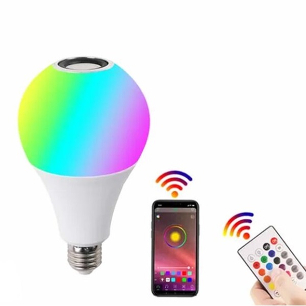 LED Λάμπα Ε27-Φωτορυθμικό RGB 12W με σύνδεση μέσω Bluetooth και ηχείο για αναπαραγωγή μουσικής 17959021