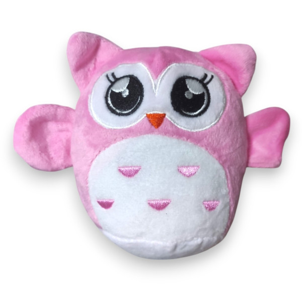 Λούτρινη Κουκουβάγια Με Ήχο YC8001 Ρόζ