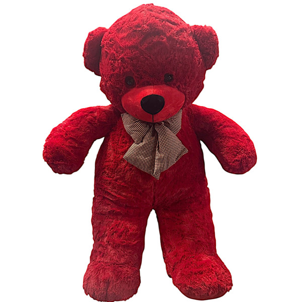 Λούτρινο Αρκουδάκι Mohicans Αγίου Βαλεντίνου 100cm 1440-20143NN Κόκκινο