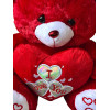 Mohicans Teddy Bear with I Love You Valentine's Day Heart 50cm 1440-82343 Red