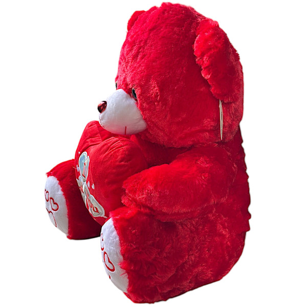 Mohicans Teddy Bear with I Love You Valentine's Day Heart 50cm 1440-82343 Red