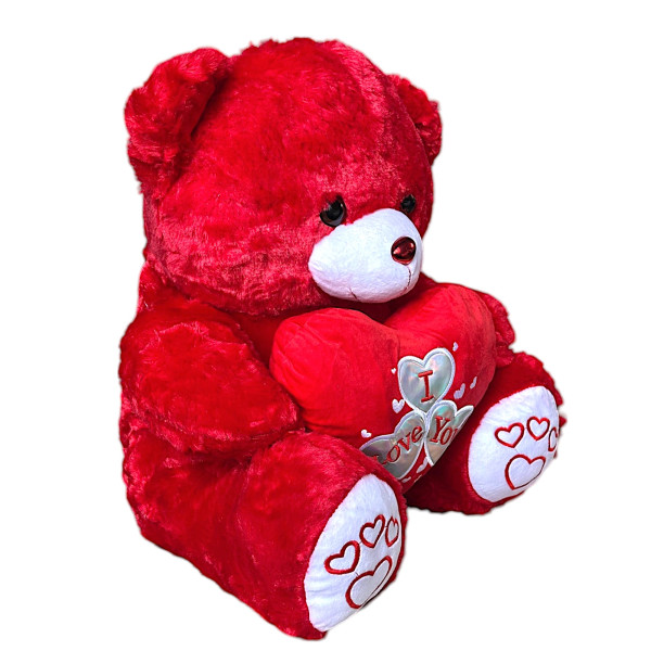 Mohicans Teddy Bear with I Love You Valentine's Day Heart 50cm 1440-82343 Red