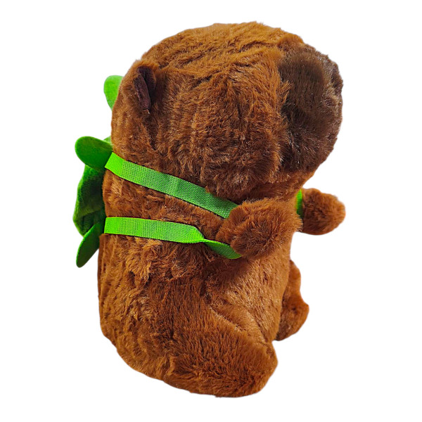 Plush Capybara Backpack Turtle 25cm Mohicans 1440-305 Brown