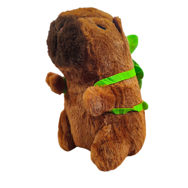 Plush Capybara Backpack Turtle 25cm Mohicans 1440-305 Brown