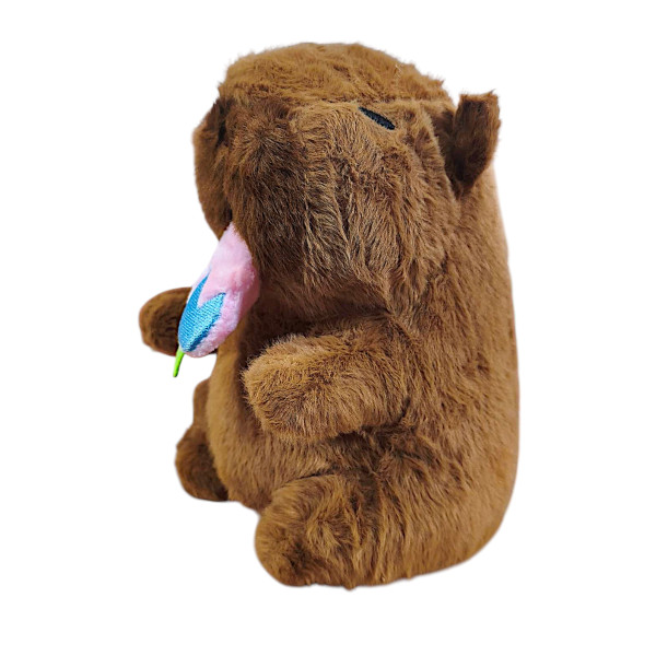 Plush Capybara Strawberry 25cm Mohicans 1440-304-1 Brown