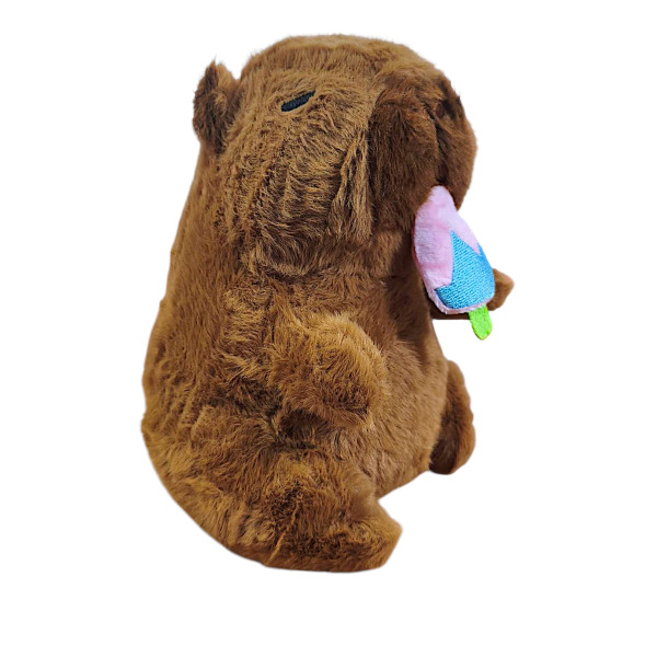 Plush Capybara Strawberry 25cm Mohicans 1440-304-1 Brown