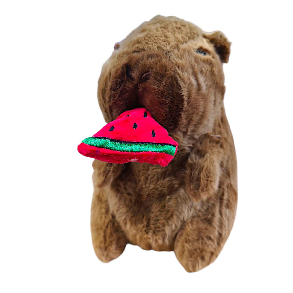 Plush Capybara Watermelon 25cm Mohicans 1440-304-2 Brown