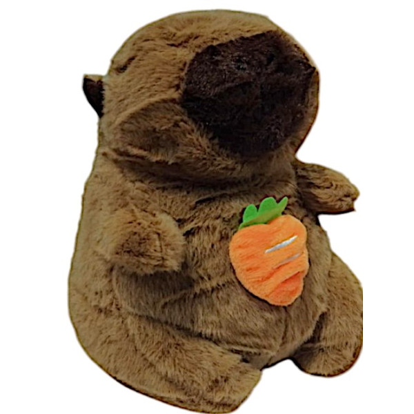 Λούτρινο Καπιμπάρα με καρότο 25cm Mohicans 1440-1360-1-2  Καφέ