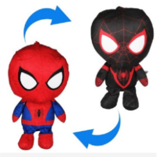 Λούτρινο Marvel AVENGERS 2 σε 1 Αντιστρέψιμη δύο Όψεων 30cm Spiderman Miles Morales 5221-SM