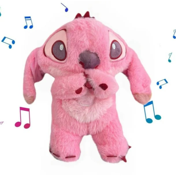 Λούτρινο Stitch 33cm Που Αναπνέει Κανονικά K.1440-PP10 Ροζ