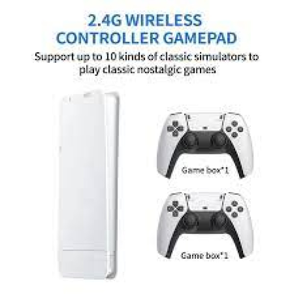 Wireless 2.4G HDMI TV Game PS1 4K P5 Handle Home Gamepad Console Λευκό