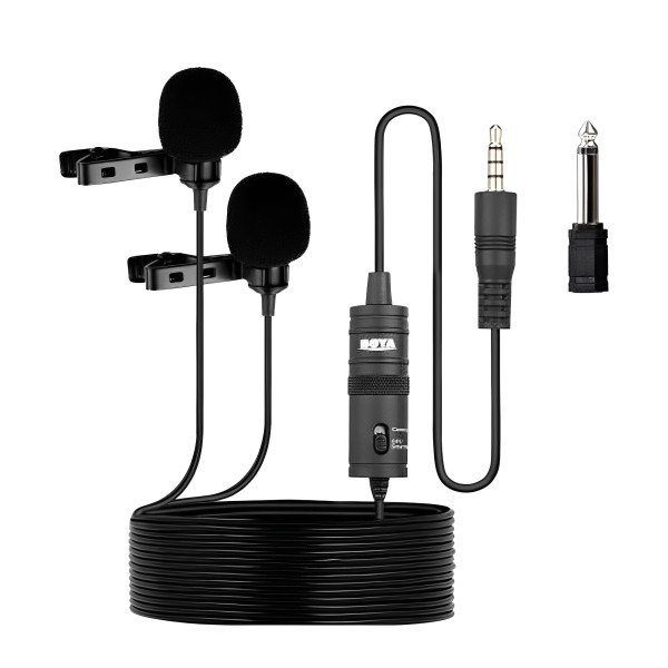 Σετ Πυκνωτικό Μικρόφωνο Jack 3.5mm Πέτου για Κάμερα και Κινητό 2 τμχ Boya BY-M1DM