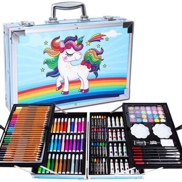 Σετ Ζωγραφικής σε Βαλιτσάκι 145τμχ Unicorn M3776 Πράσινο