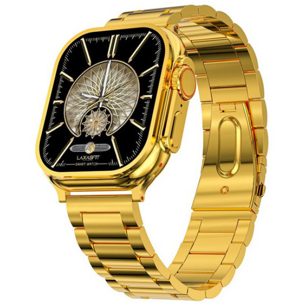 M 9 Ultra Max smartwatch 2,2 ιντσών amoled Οθόνη Bluetooth Κλήση καρδιακού ρυθμού αρτηριακή πίεση με 2 λουράκια Gold Green