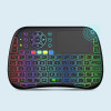 Ασύρματο πληκτρολόγιο Mini Wireless M9 με touchpad και διπλή λειτουργία 2.4G + Bluetooth με φωτισμό πλήκτρων 8 χρωμάτων για Android TV Box και υπολογιστή PC M9 Μαύρο