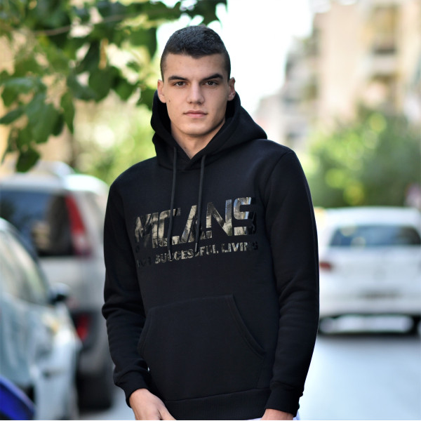 MEN'S SWEATSHIRT HOODED MCANS MOHICANS MCANS21.BLACK