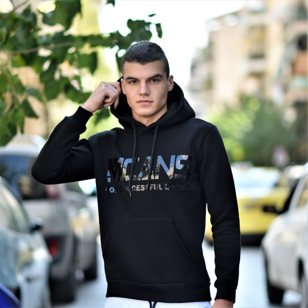MEN'S SWEATSHIRT HOODED MCANS MOHICANS MCANS21.BLACK