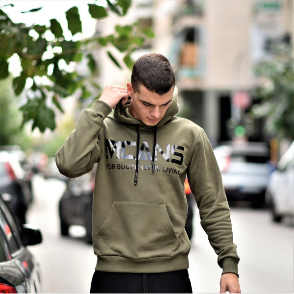 MEN'S SWEATSHIRT HOODED MCANS MOHICANS MCANS21.KHAKI
