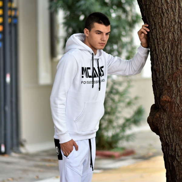 MEN'S SWEATSHIRT HOODED MCANS MOHICANS MCANS21.WHITE