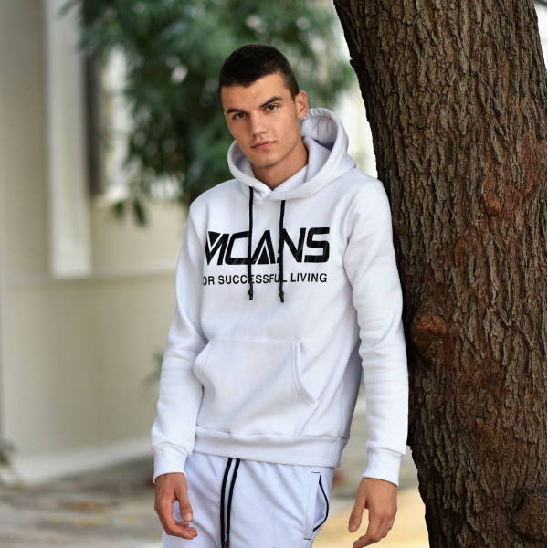 MEN'S SWEATSHIRT HOODED MCANS MOHICANS MCANS21.WHITE