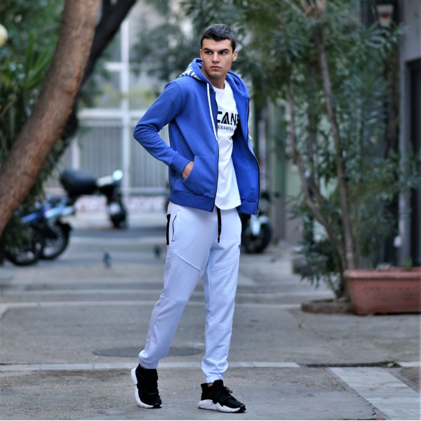 MEN'S ZIPPER CARDIGAN SWEATSHIRT MOHICANS MCANS22 BLUE