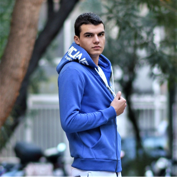 MEN'S ZIPPER CARDIGAN SWEATSHIRT MOHICANS MCANS22 BLUE