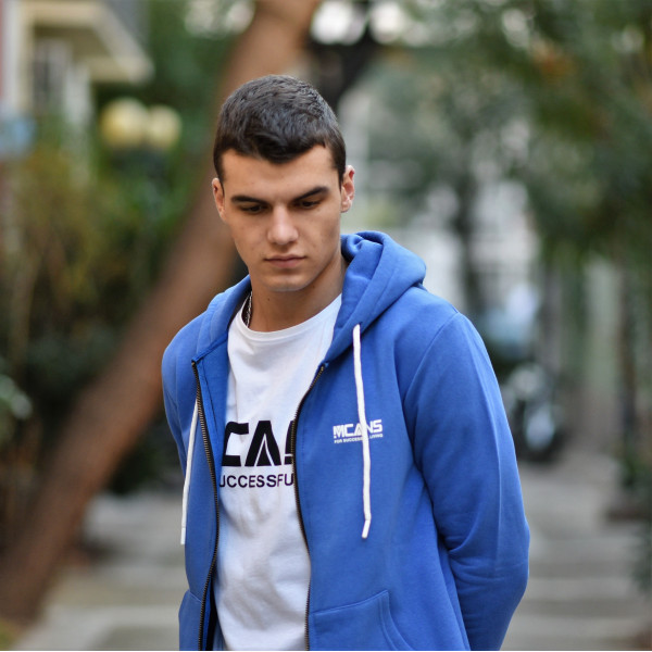 MEN'S ZIPPER CARDIGAN SWEATSHIRT MOHICANS MCANS22 BLUE